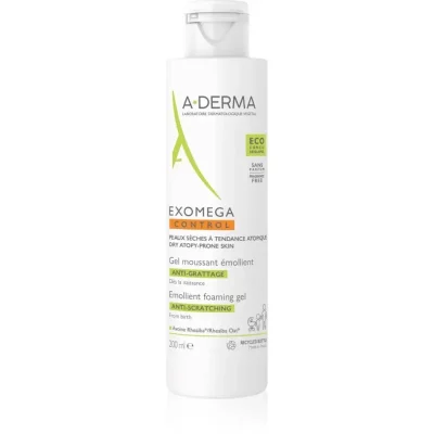 A-Derma Exomega Control Emollient Foaming gel zmiękczający żel pieniący Do cery suchej i atopowej 200 ml