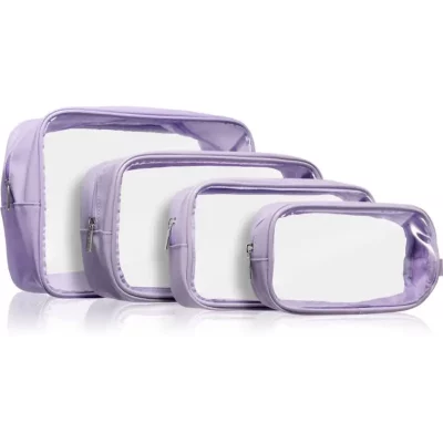 Notino Travel Collection Clear Organizer Set zestaw podróżny Purple 4 szt.