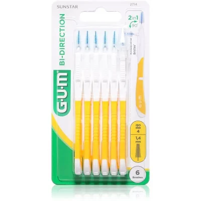 G.U.M Bi Direction Interdental Brush 2714 szczoteczki międzyzębowe 1,4 mm 6 szt.