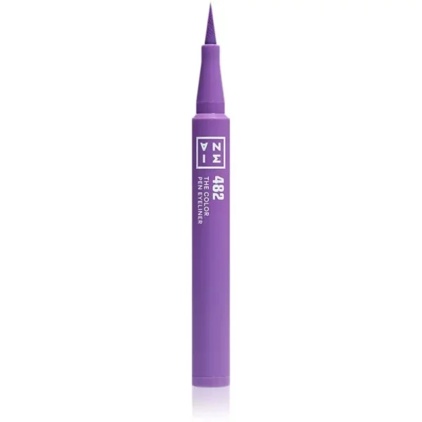3INA The Color Pen Eyeliner Mini eyeliner w pisaku odcień 482 - Purple 0,6 ml