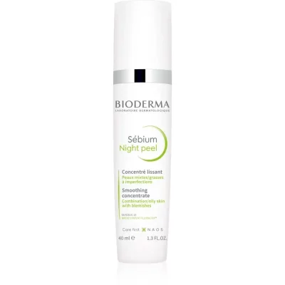 Bioderma Sébium Night Peel serum wygładzająco-złuszczające przeciw niedoskonałościom skóry 40 ml