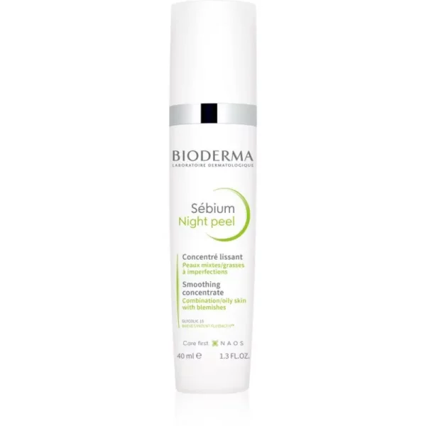 Bioderma Sébium Night Peel serum wygładzająco-złuszczające przeciw niedoskonałościom skóry 40 ml