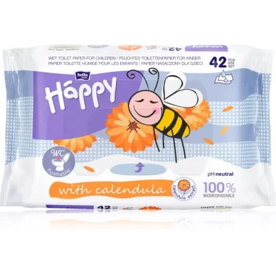 BELLA Baby Happy Calendula nawilżany papier toaletowy z nagietkiem lekarskim dla dzieci 42 szt.