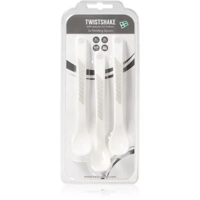 Twistshake Feeding Spoons łyżeczka White 4 m+ 3 szt.