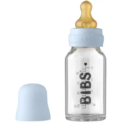 BIBS Baby Glass Bottle 110 ml butelka dla niemowląt Baby Blue 110 ml