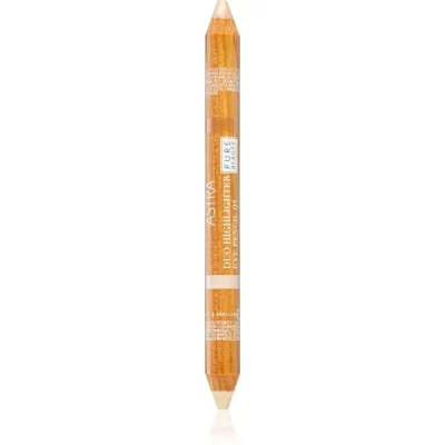 Astra Make-up Pure Beauty Duo Highlighter kredka rozświetlająca pod brwi odcień Lemon Zest 4,2 g