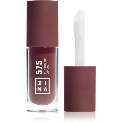 3INA The Color Lip Oil olejek nawilżający do ust odcień 575 - Coffee brown, sheer 4 ml