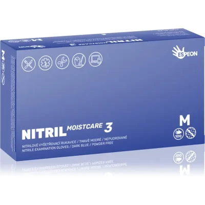 Espeon Nitril Moistcare3 Dark Blue rękawiczki nitrylowe bezpudrowe o działaniu nawilżającym rozmiar M 2x50 szt.