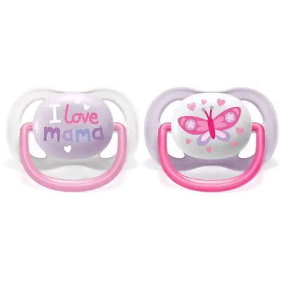 Philips Avent Ultra Air SCF080/02 0-6 m smoczek Girl 2 szt.