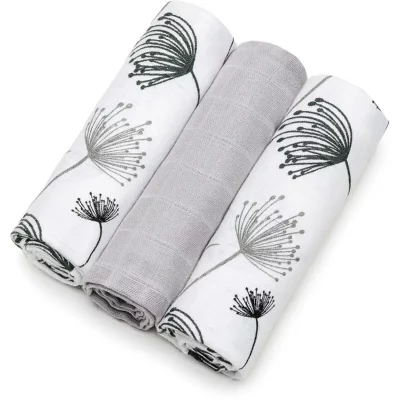 T-TOMI TETRA Cloth Diapers HIGH QUALITY pieluchy wielorazowe Dandelions 70x70 cm 3 szt.