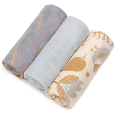 T-TOMI BIO Bamboo Diapers pieluchy wielorazowe Bierdie 70x70 cm 3 szt.
