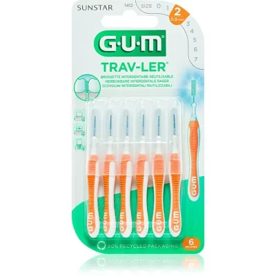 G.U.M Trav-Ler Interdental szczoteczki międzyzębowe 0,9 mm 6 szt.