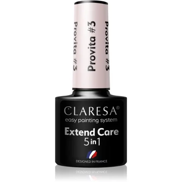 Claresa Extend Care 5 in 1 Provita baza do paznokci hybrydowych o działaniu regenerującym odcień #3 5 g