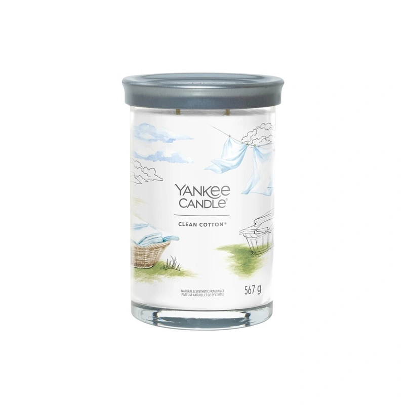 Yankee Candle Lumânare aromatică Signature tumbler mare Clean Cotton 567 g