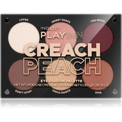 Inglot PlayInn Eyeshadow Palette paletă cu farduri de ochi culoare Creach Peach 8 g