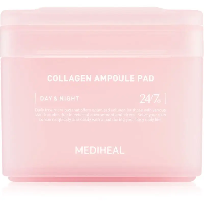 MEDIHEAL Collagen Ampoule Pad dischete de tonifiere pentru hidratare si fermitate 100 buc