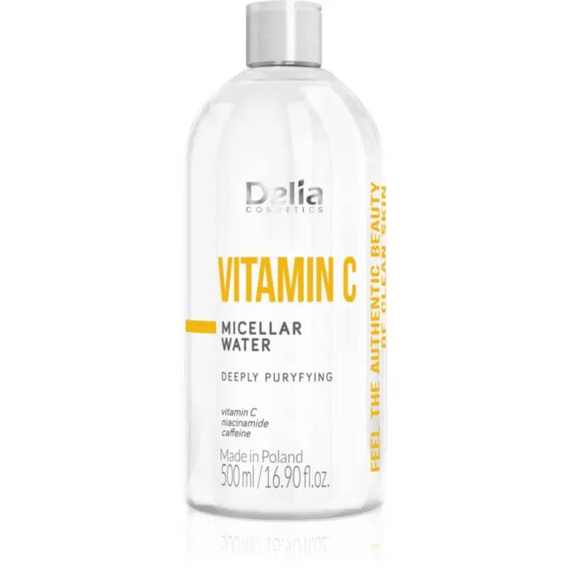 Delia Cosmetics Authentic Beauty Vitamin C apa pentru curatare cu particule micele cu vitamina C 500 ml