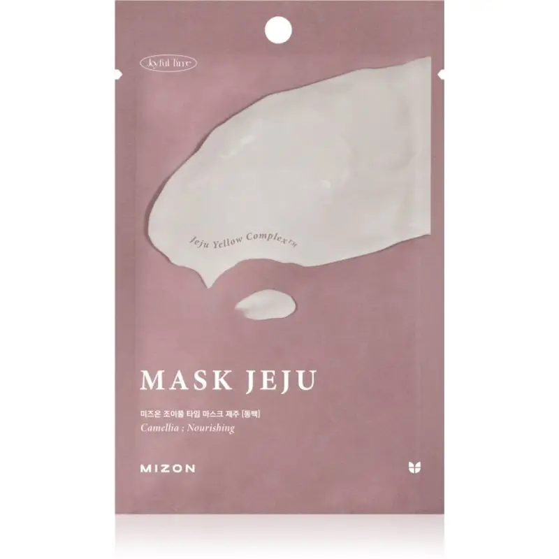 Mizon Joyful Time Jeju Camellia mască textilă nutritivă cu efect antioxidant 23 g