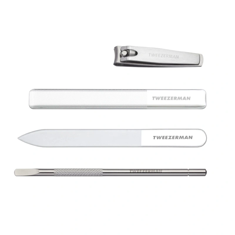 Tweezerman Set de manichiură cu pile de sticlă Glass Manicure Set