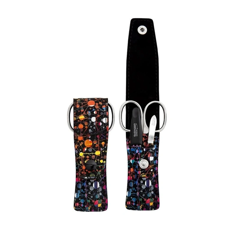 DuKaS Set de manichiură pentru călătorie 3 piese negru pestrițat PL 872
