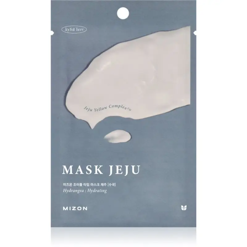 Mizon Joyful Time Jeju Hydrangea mască textilă hidratantă pentru tenul uscat 23 g