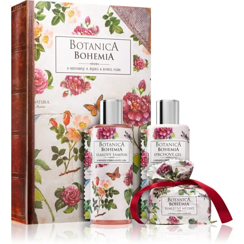Bohemia Gifts & Cosmetics Botanica Rose set cadou cu extracte de trandafiri salbatici pentru femei