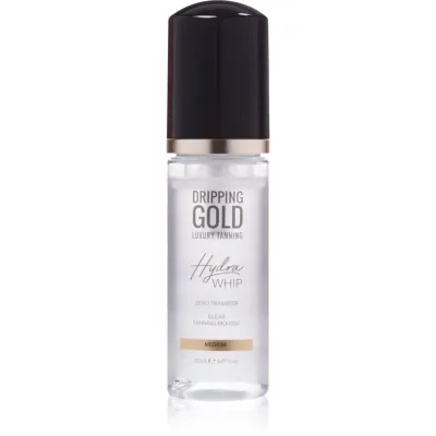 Dripping Gold Luxury Tanning Hydra Whip spumă transparentă autobronzantă corp si fata culoare Medium 150 ml
