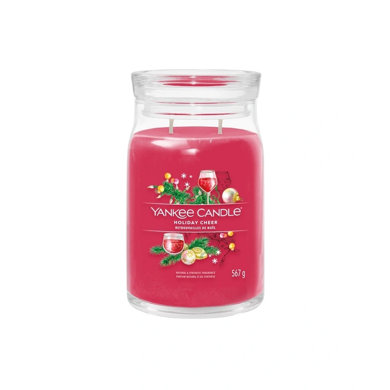 Yankee Candle Lumânare aromatică Signature sticlă mare Holiday Cheer 567 g