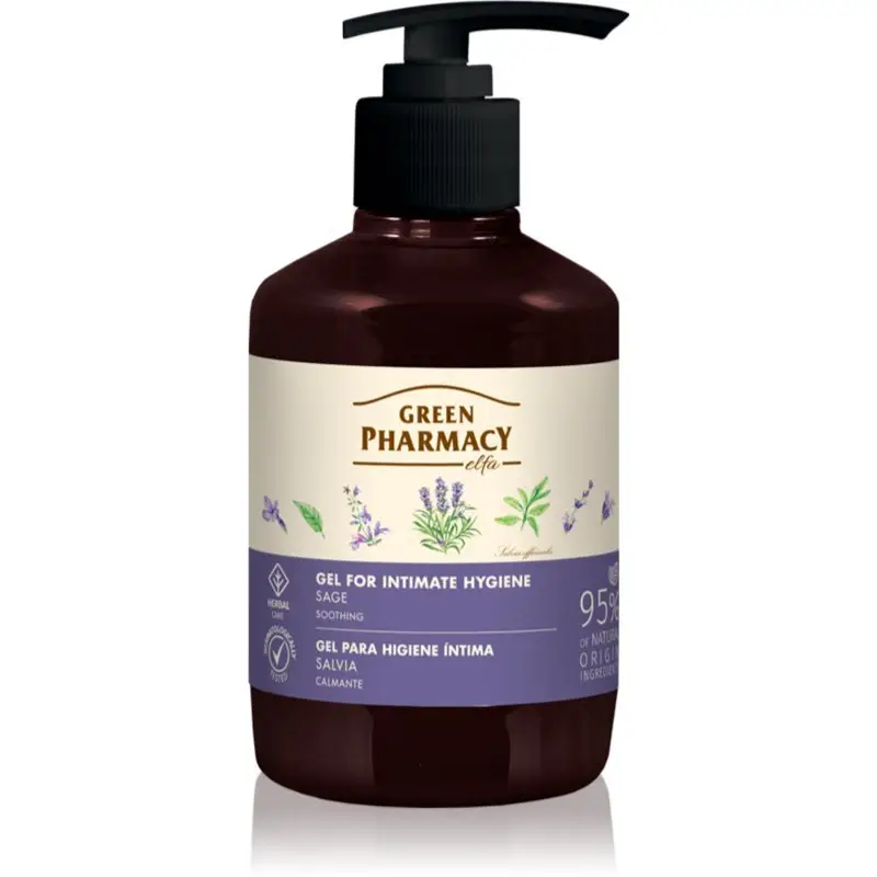 Green Pharmacy Sage & Thyme Gel for Intimate Hygiene gel calmant pentru igiena intimă 370 ml