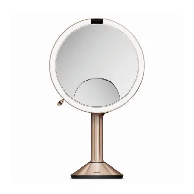 Simplehuman Oglindă cosmetică cu control tactil al intensității luminii Rose Gold Sensor Trio