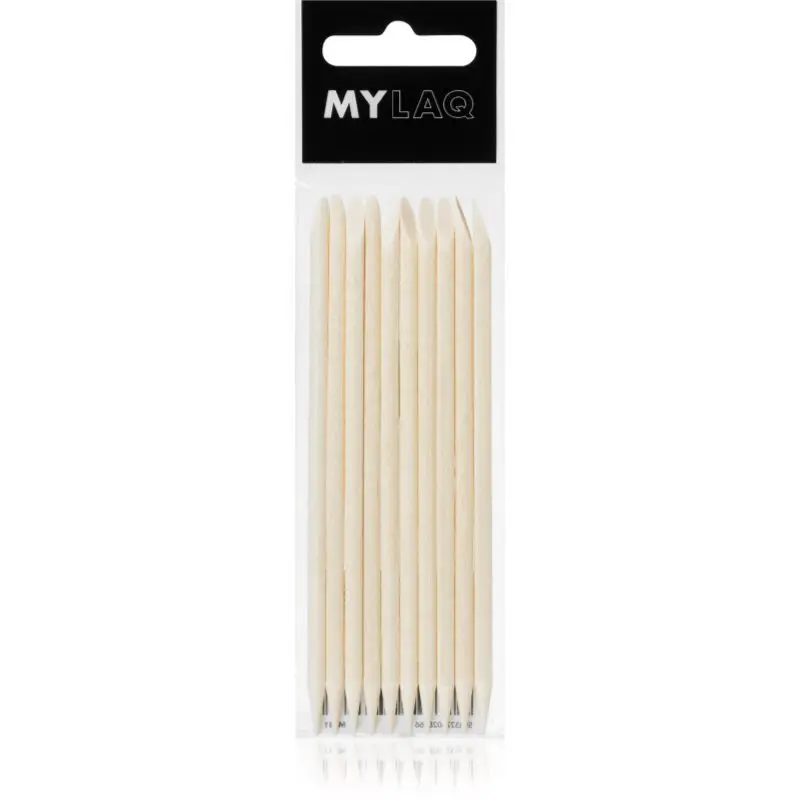 MYLAQ Wooden Sticks cuticule din lemn de presa 10 buc