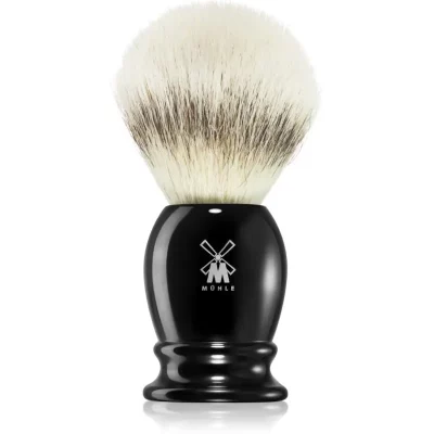 Mühle CLASSIC Silvertip Fibre® Black Resin Pamatuf pentru barbierit Medium 1 buc