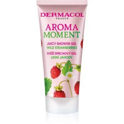 Dermacol Aroma Moment Wild Strawberries gel de dus racoritor pachet pentru calatorie 30 ml