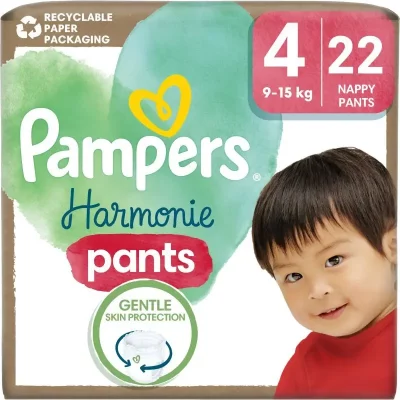 Pampers Harmonie Pants Size 4 scutece tip chiloțel 9-15 kg 22 buc
