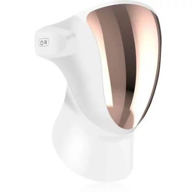 PALSAR7 Professional LED Mask White Gold mască de înfrumusețare cu LED pentru față și gât Cutie cadou 1 buc