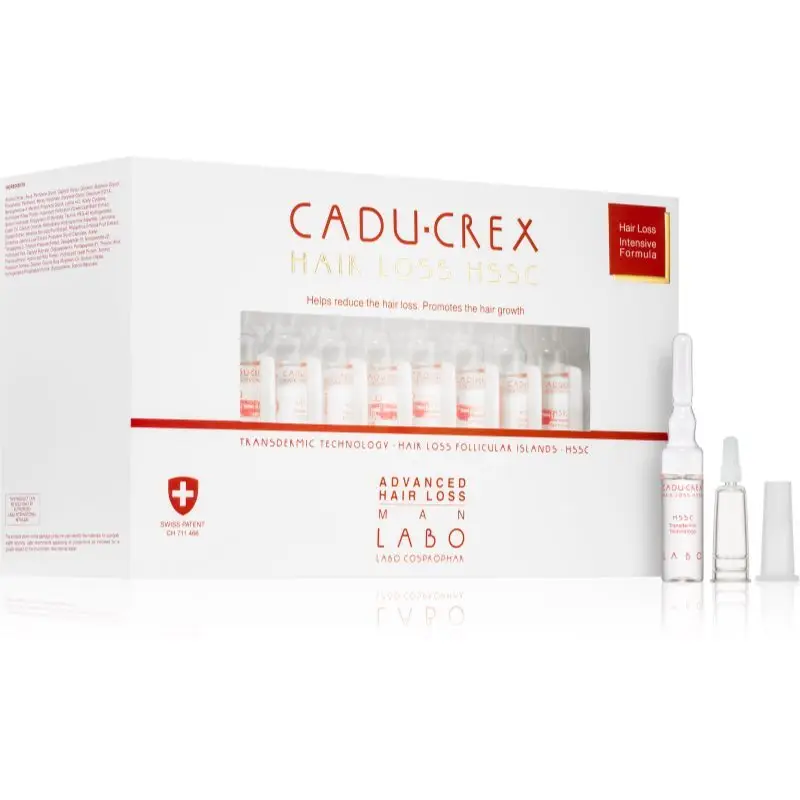 CADU-CREX Hair Loss HSSC Advanced Hair Loss tratament de păr pentru bărbați împotriva căderii avansate a părului pentru bărbați 40x3,5 ml