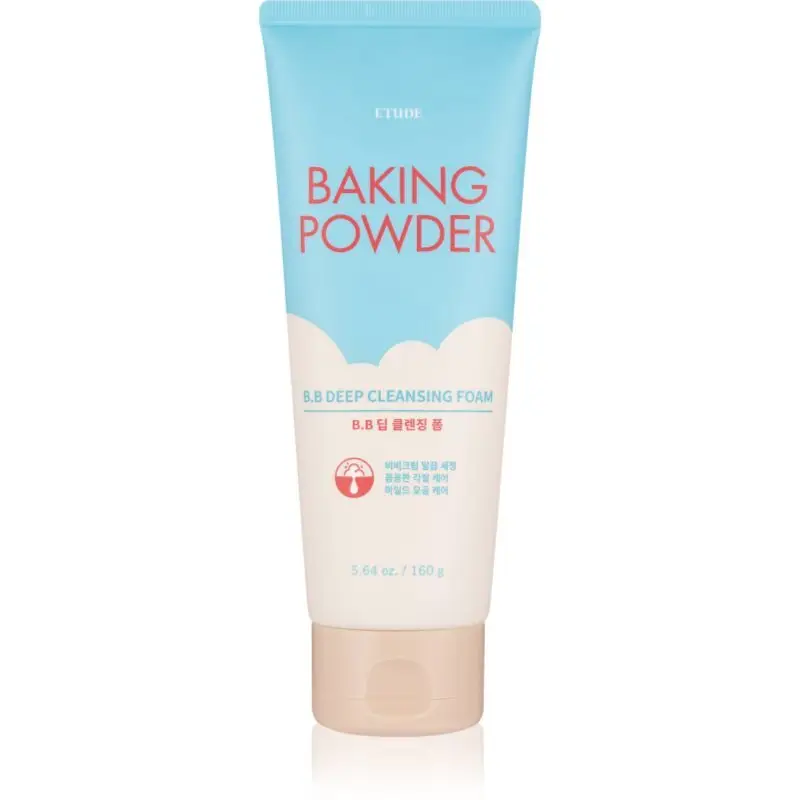 ETUDE Baking Powder spuma cremoasa pentru o curatare profunda cu efect exfoliant 160 g