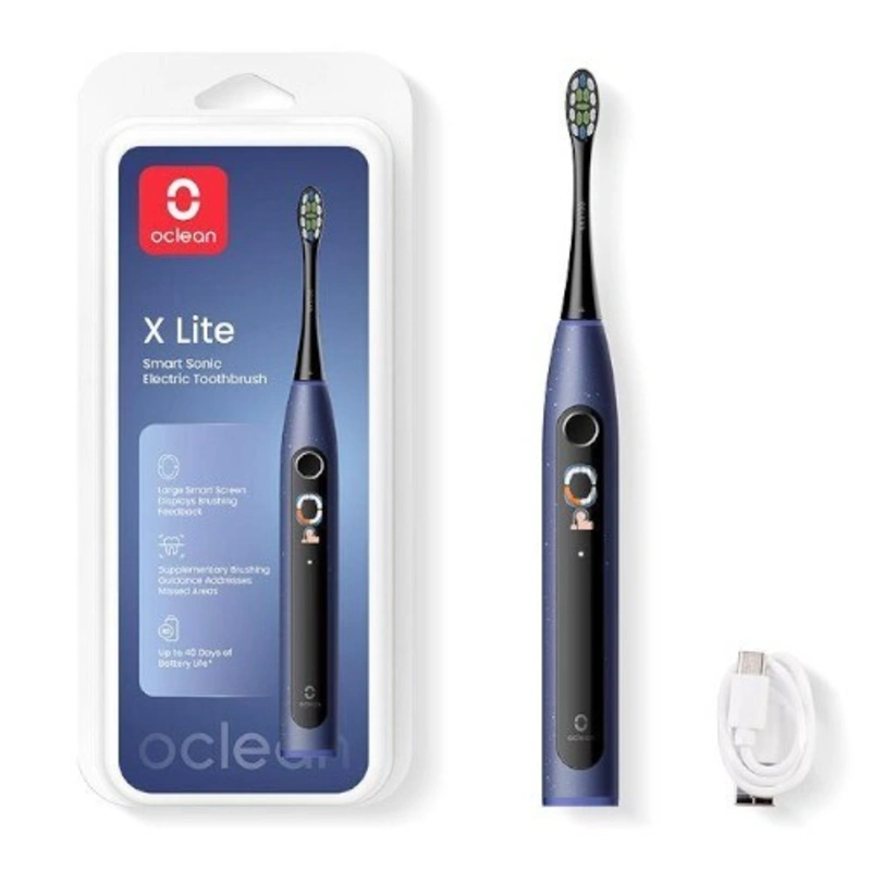 Oclean Periuță sonică albastru închis X Lite Dark Blue Set