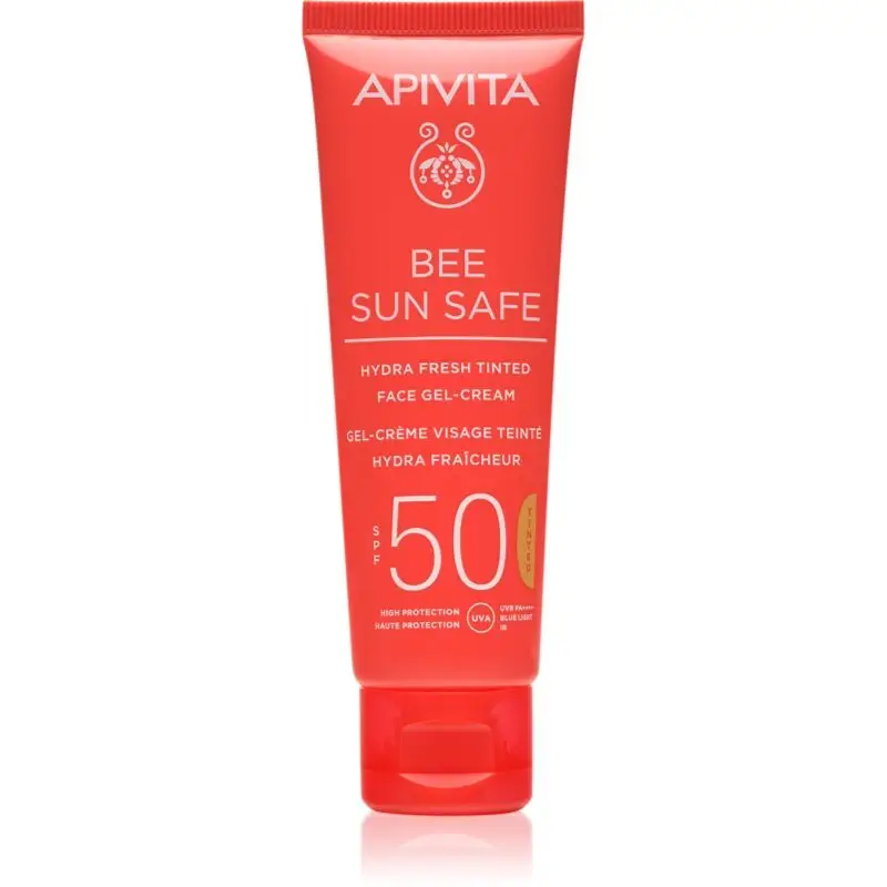 Apivita Bee Sun Safe Hydra Face Tinted Gel-Cream SPF50 gel-cremă cu efect de tonifiere SPF 50 50 ml