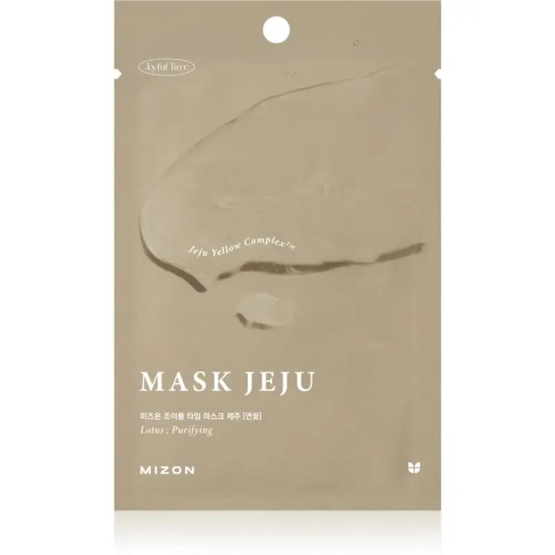 Mizon Joyful Time Jeju Lotus mască textilă hidratantă pentru un ten curat și sănătos 23 g