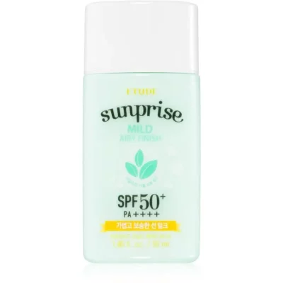 ETUDE Sunprise Mild Airy Finish fluid protector cu minerale pentru fata SPF 50+ 55 ml