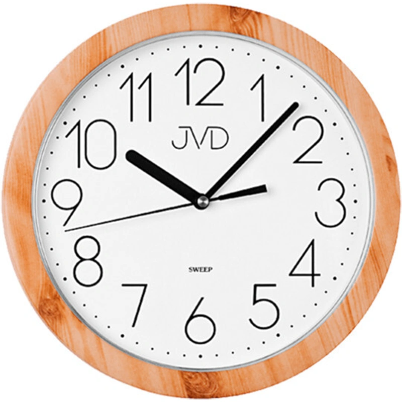 JVD Ceas de perete cu funcționare lină H612 Light Brown
