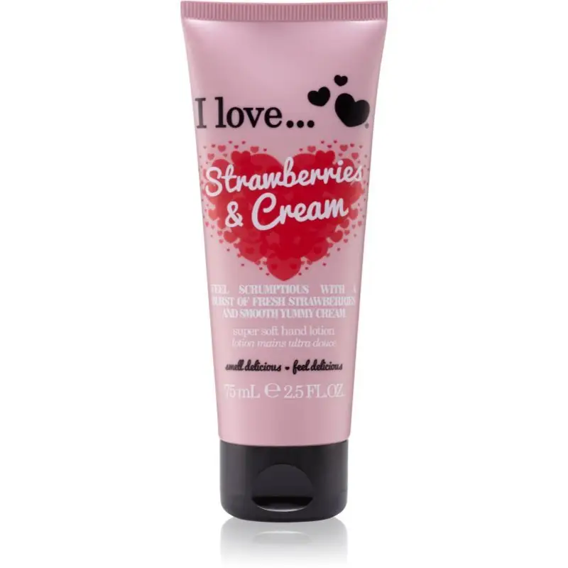 I Love Strawberries & Cream crema de maini 75 ml