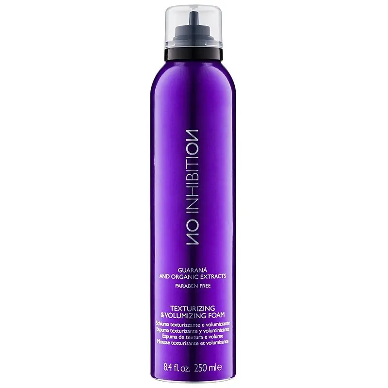No Inhibition Guarana and organic extracts Texturizing & Volumizing spumă de păr pentru volum și formă 250 ml