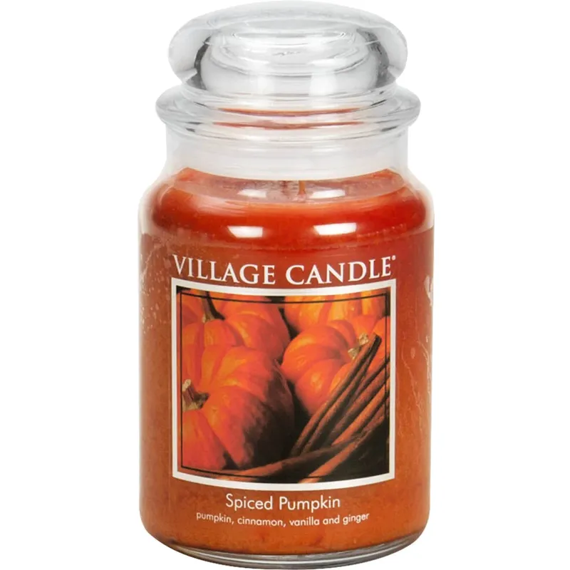 Village Candle Lumânare parfumată in sticlă Spiced Pumpkin 602 g
