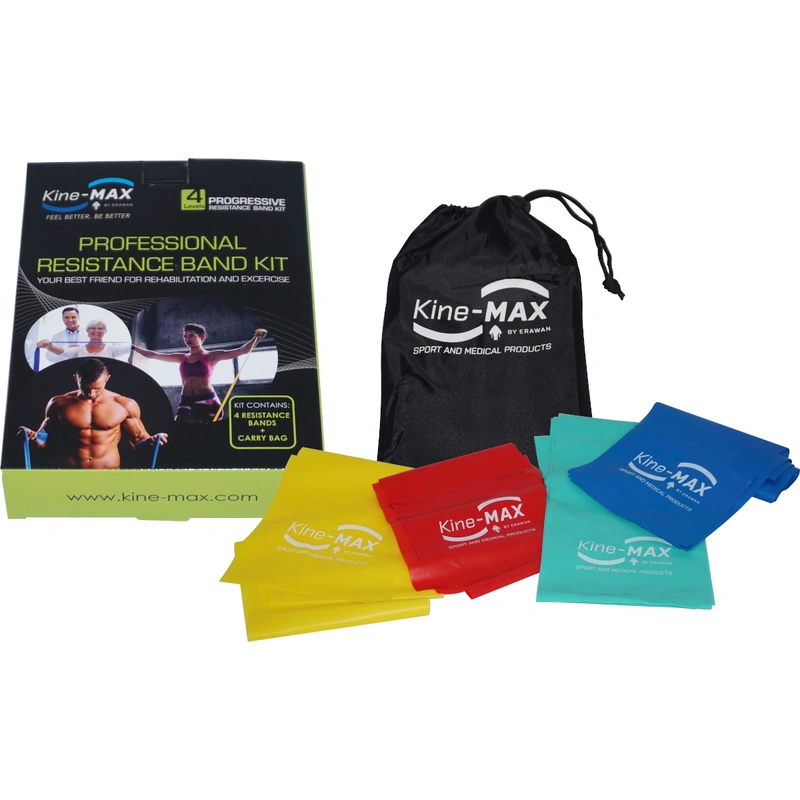 Benzi elastice Kine-MAX Kine-MAX Professional Resistance Band Kit - Level 1-4