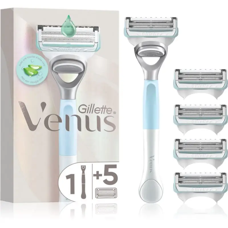 Gillette Venus For Pubic Hair&Skin aparat de ras pentru ajustarea liniei bikinilor + capete de schimb 5 buc