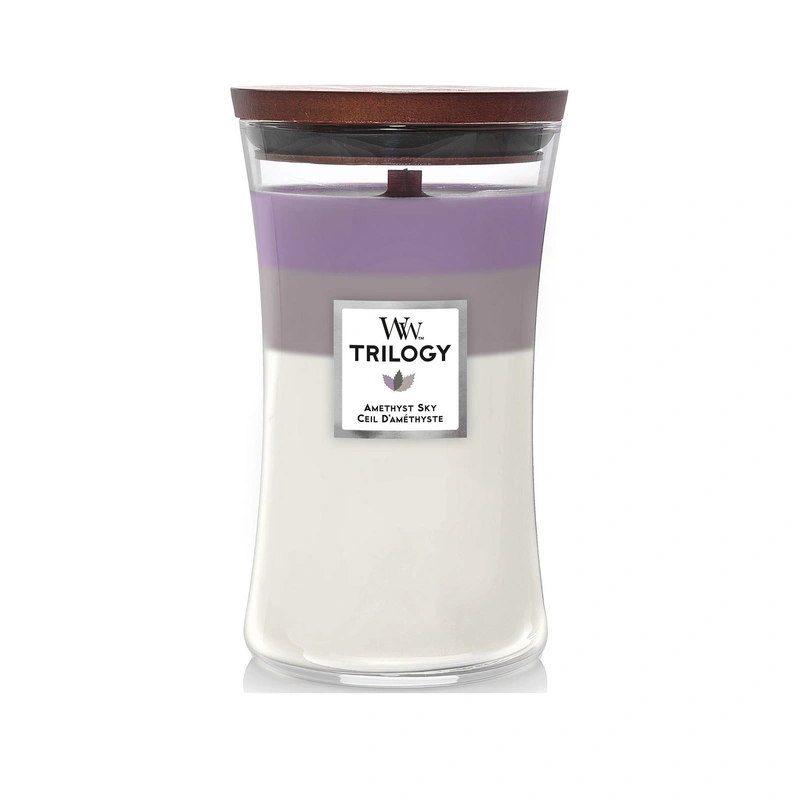 WoodWick Lumânare parfumată mare Trilogy Amethyst Sky 609,5 g