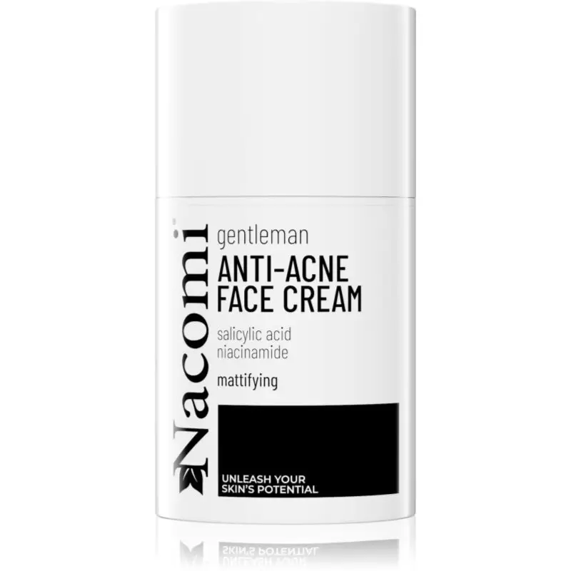 Nacomi Gentleman cremă hidratantă matifiantă pentru ten cu acnee pentru barbati 50 ml