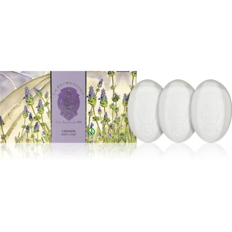 La Florentina Lavender Hand Soap set de săpunuri solide cu esente de lavanda 3x150 g